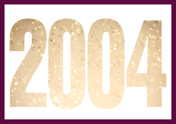 founded 2004 - Purple - 20th Anniversary Online Invitation card with cut out 2004 for optional own photo Purple.