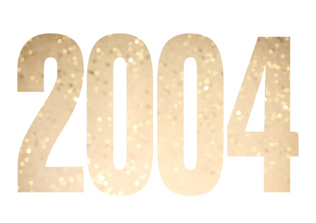 founded 2004 - White - 20th Anniversary Online Invitation card with cut out 2004 for optional own photo White.