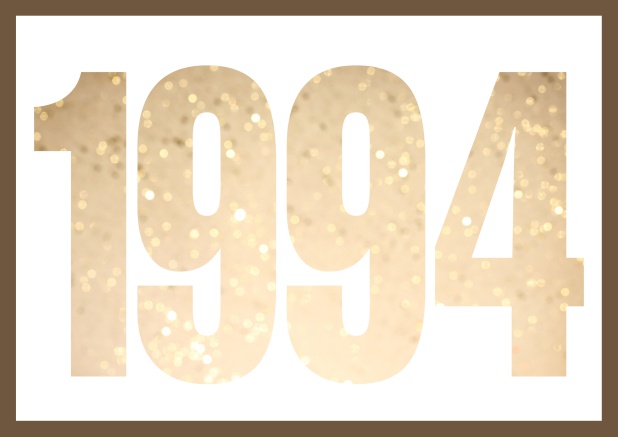 founded 1994 - Gold - 30th Birthday Online Invitation card with cut out 1994 for optional own photo Gold.
