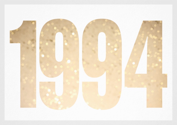 founded 1994 - Grey - 30th Birthday Invitation card with cut out 1994 for optional own photo Grey.