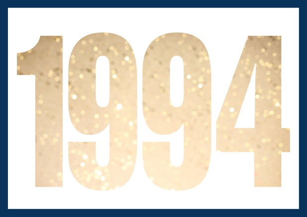 founded 1994 - Navy - 30th Birthday Online Invitation card with cut out 1994 for optional own photo Navy.