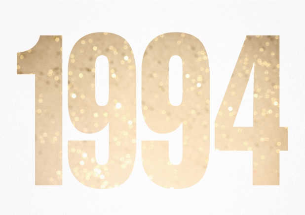 founded 1994 - White - 30th Birthday Invitation card with cut out 1994 for optional own photo White.