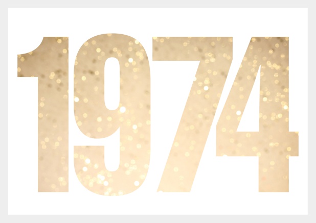 founded 1974 - Grey - 50th Anniversary Online Invitation card with cut out 1974 for optional own photo Grey.