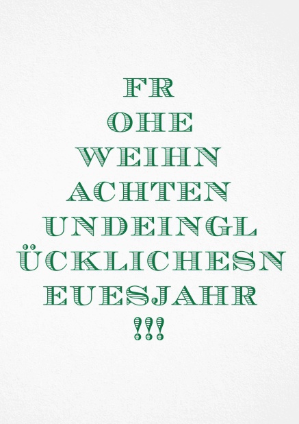 Froher Baum - Weihnachtskarten Geschäftlich Weisse Weihnachtskarte mit Baum aus Chevalier Text mit Frohe Weihnachten und ein Glückliches Neues Jahr.
