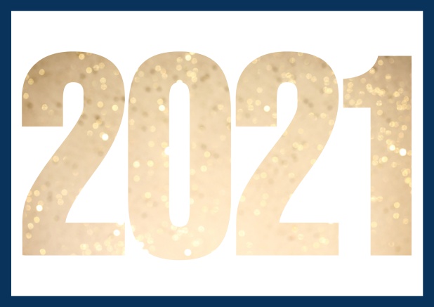 Online Einladungskarte mit ausgeschnittener 2021 für eigenes Foto Marine.