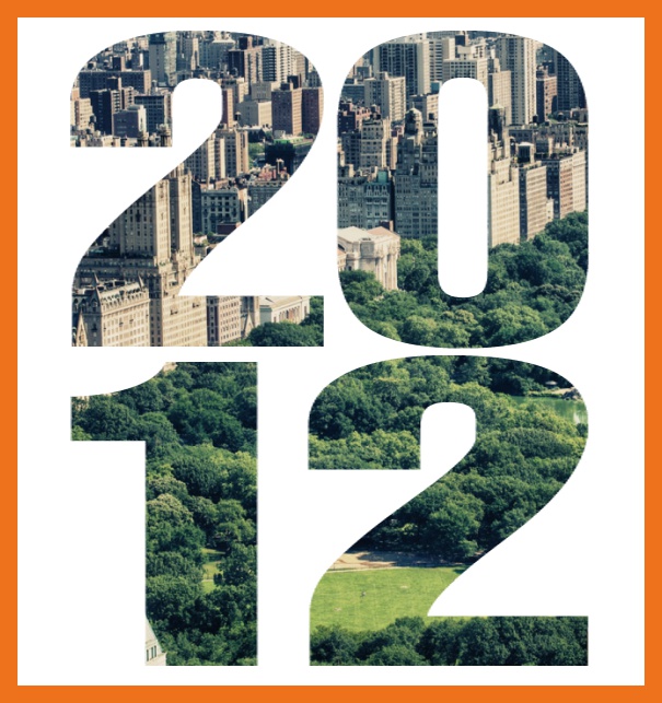 Gründungsjahr 2012 - Orange - 10. Jubiläum Online Einladungskarte mit ausgeschnittener 2012 für eigenes Foto Orange.