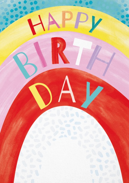 Birthday Card with rainbow
