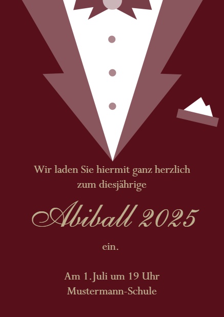 Online Einladung zum Abifest 25 mit Smoking Rot.