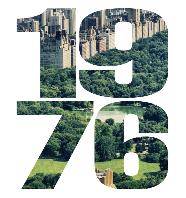 Online Einladungskarte mit ausgeschnittener 1976 für eigenes Foto Weiss.