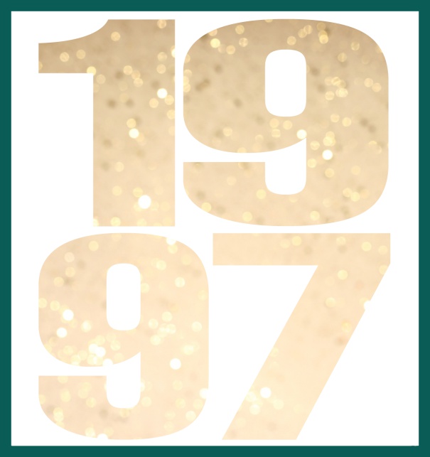 Large Online Invitation card with cut out 1997 Green.