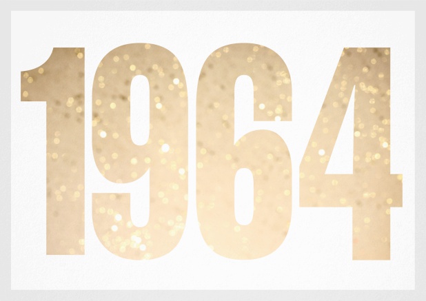 founded 1964 - Grey - 60th Birthday Invitation card with cut out 1964 for optional own photo Grey.