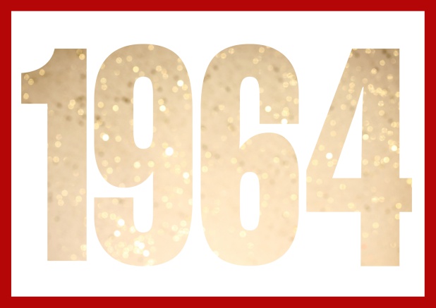 founded 1964 - Red - 60th Birthday Online Invitation card with cut out 1964 for optional own photo Red.