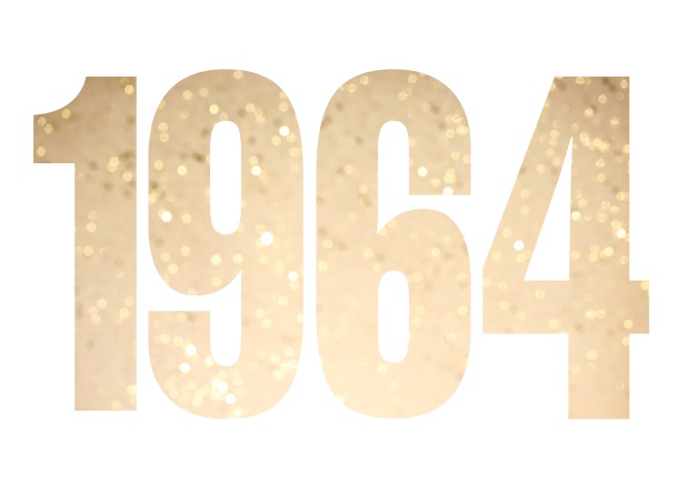 founded 1964 - White - 60th Birthday Online Invitation card with cut out 1964 for optional own photo White.