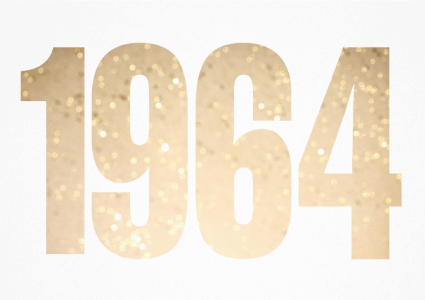 founded 1964 - White - 60th Birthday Invitation card with cut out 1964 for optional own photo White.
