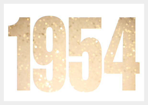 founded 1954 - Grey - 70th Birthday Online Invitation card with cut out 1954 for optional own photo Grey.