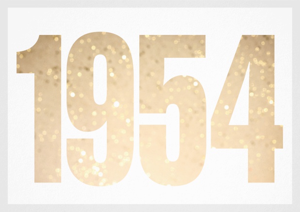 founded 1954 - Grey - 70th Birthday Invitation card with cut out 1954 for optional own photo Grey.