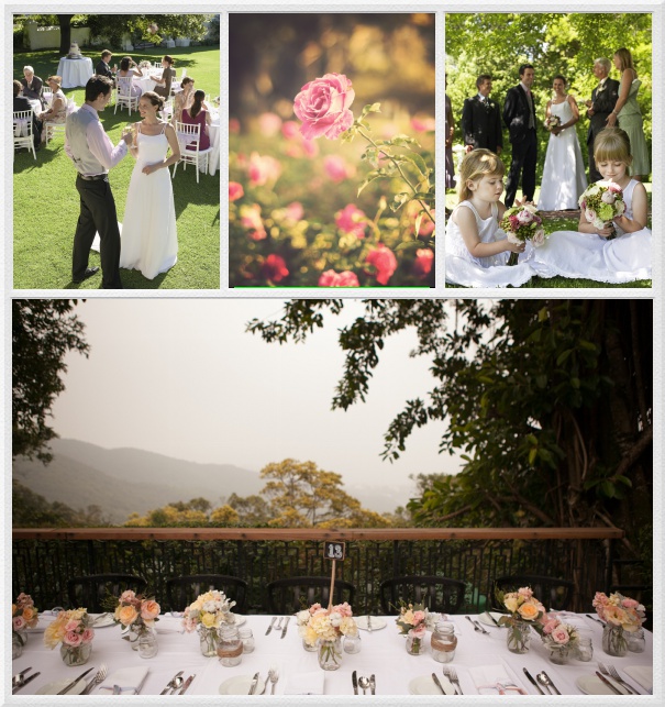 Hochzeit Save the Date Fotokarte mit 4 Fotofelderoptionen.