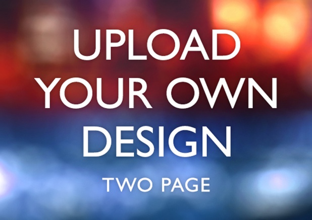 Two page landscape - Corporate Landscape card template for uploading two own designs