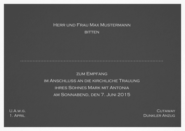 Nacht in Nizza - Grau - Klassische Einladungskarten Klassische Karte mit weißem Rahmen- erhältlich in mehreren Farben. Grau.