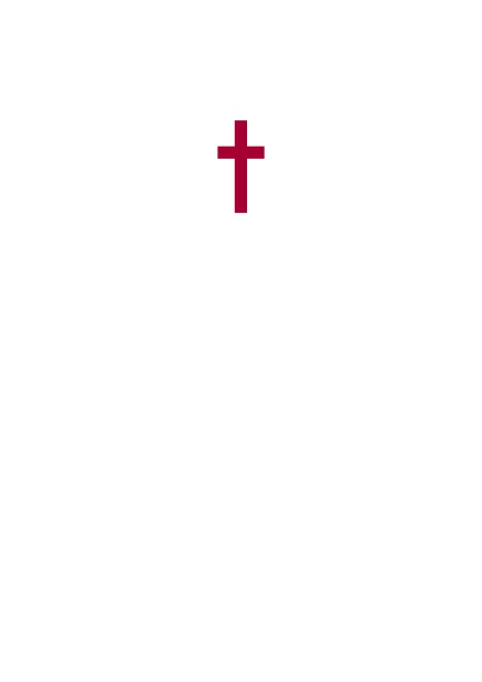 Klassische Online Einladungskarte zur Konfirmation, Kommunion oder Taufe mit Kreuz in mehreren Farbvariationen. Rot.