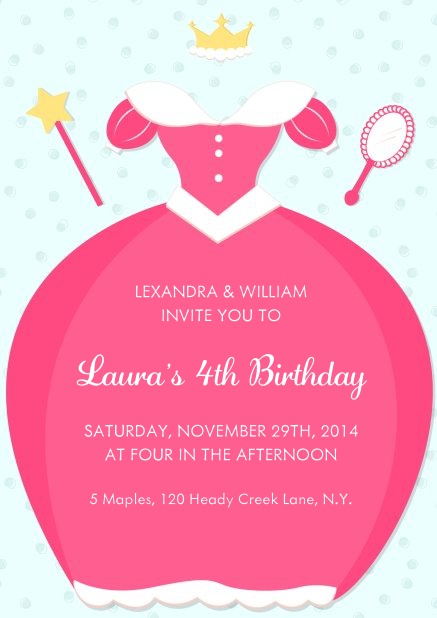 Every girl wants to celebrate like a princess. This beautiful birthday invitation online card will inspire.
