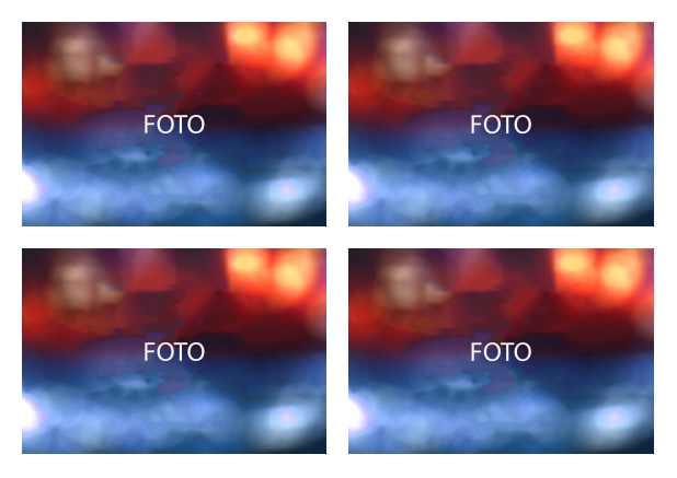 Einfach gestaltete online Fotokarte mit Rahmen in Querformat mit 4 Fotofeldern zum Foto selber hochladen inkl. Textfeld.
