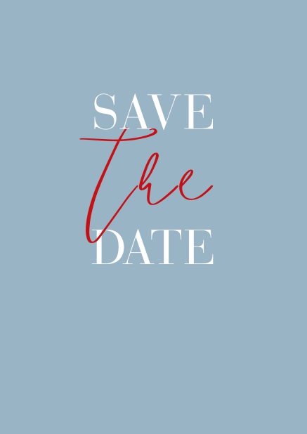 Online Save the Date Karte mit schwungvollem The in Save The Date. Grau.