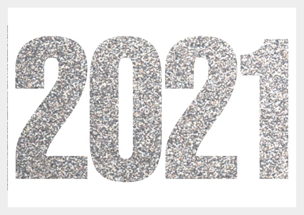 2021 silver glitter - Grey - Corporate Online invitation card with cut our 2021 for your own photo Grey.
