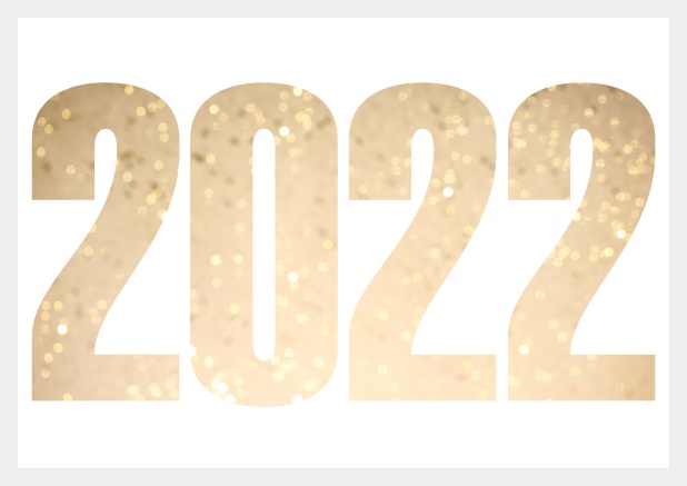 Online Grusskarte mit ausgeschnittener Zahl 2022 Grau.
