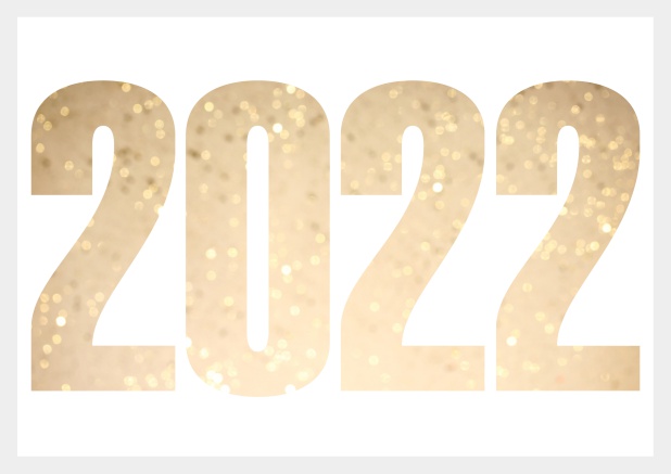 2022 feiern querformat - Grau - Silvester Online Grusskarte mit ausgeschnittener Zahl 2022 Grau.
