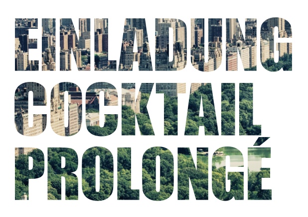 Cocktail Prolongé mit Foto - Cocktails Online Einladungskarte mit ausgeschnittenem Einladung Cocktail Prolongé Text