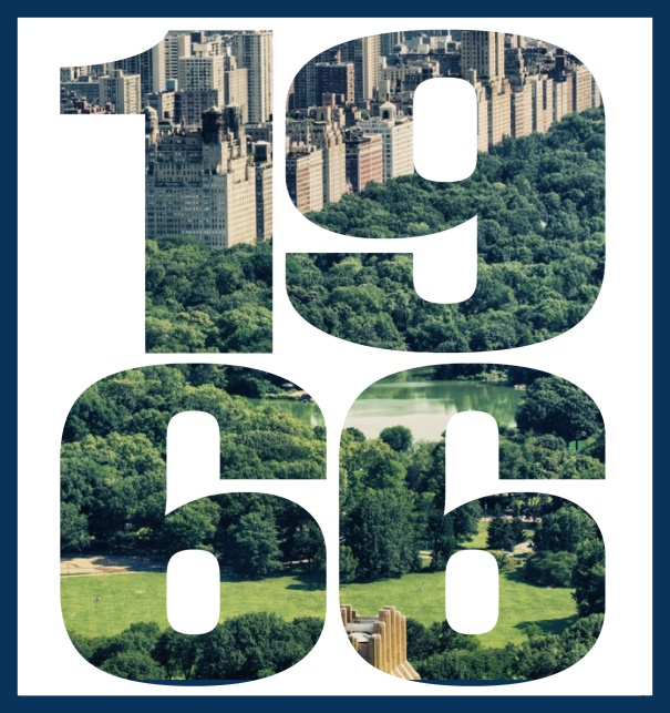 Online Einladungskarte mit ausgeschnittener 1966 für eigenes Foto Marine.