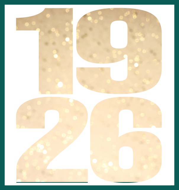 Oniine invitation card with cut out 1926 for own photo Green.