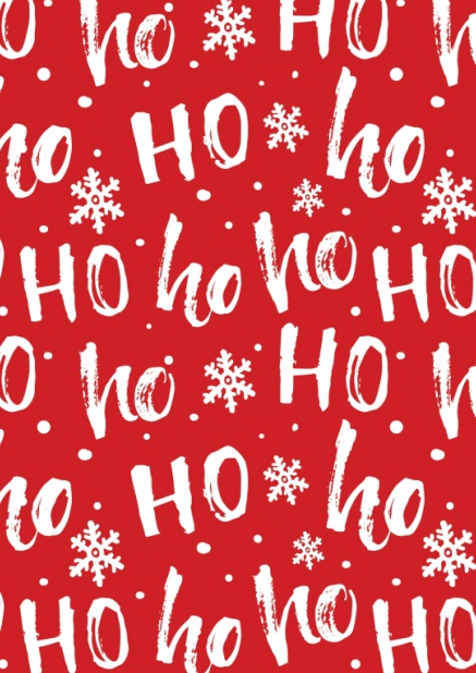 Xmas Ho Ho Ho - Grün - Weihnachtsfeier Einladungskarte zur Weihnachtsfeier mit Ho ho ho Text auf rotem Hintergrund Grün.