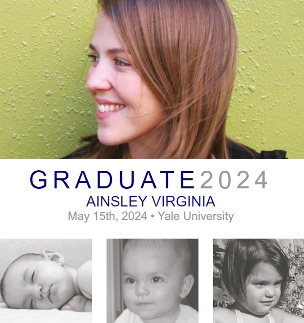 Online Graduation invitation card with 4 uploadable photos