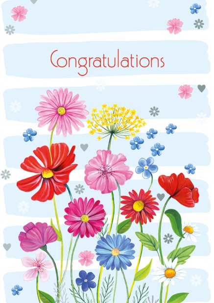 Online Congratulations Card with flowers