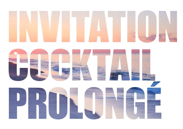 Cocktail Prolongé with photo - Cocktails Online Invitation card with cut out Invitation Cocktail Prolongé text.