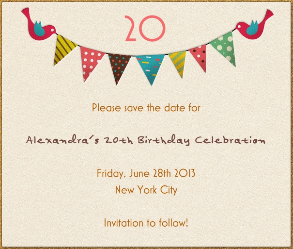 Square Anniversary party Save the Date Template with customizable design.