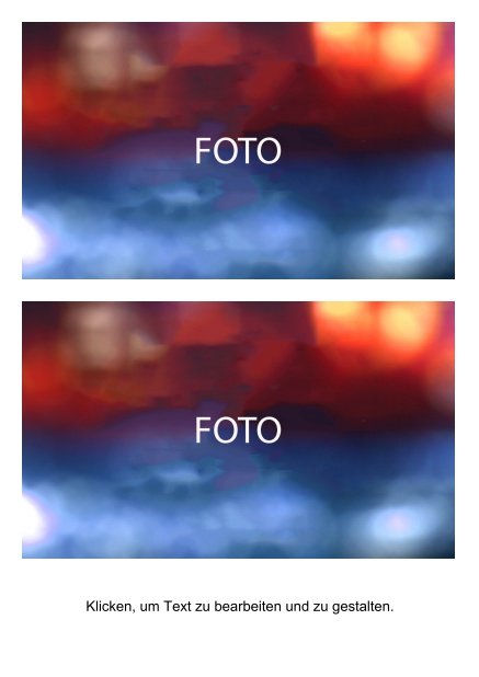 Einfach gestaltete online Fotokarte in Hochkant mit 2 Fotofeldern mit Rahmen zum Foto selber hochladen inkl. Textfeld.