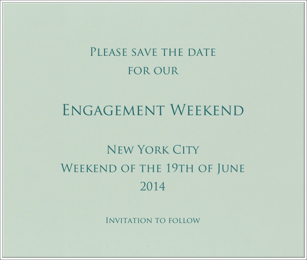 Beautiful Bristol - Free designs Light Green Formal Party Save the Date Card with White Border.