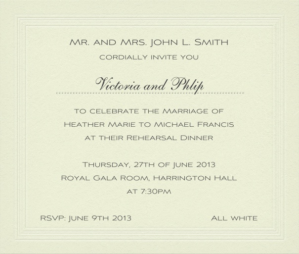 Paper colored,classic Wedding Invitation Design.