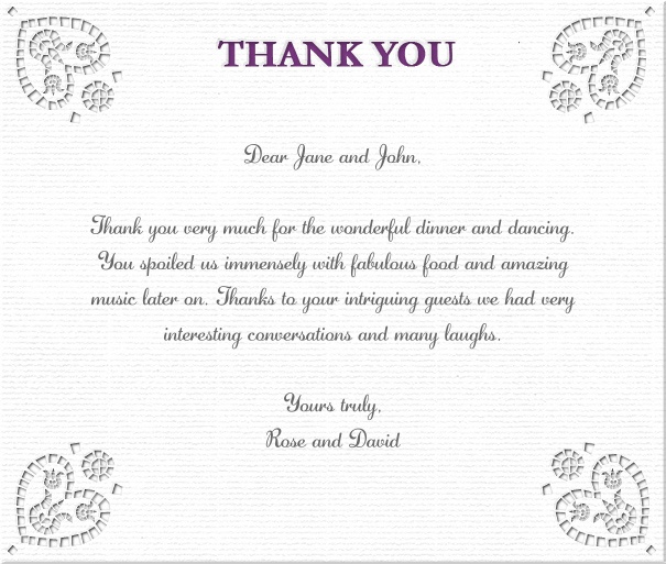White Thank YOu Card with Designed Hearts.