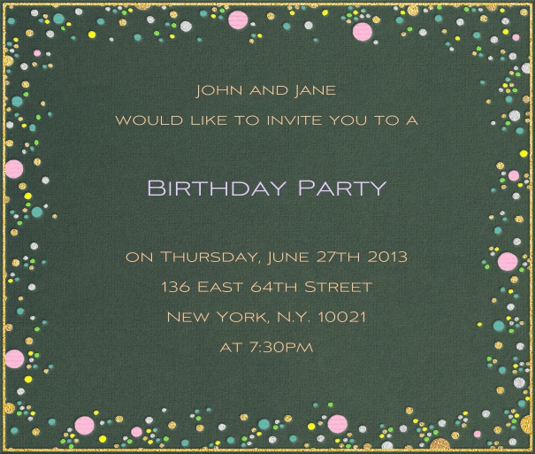 Square Spring Seasonal Party Invitation template with seasonal motif.