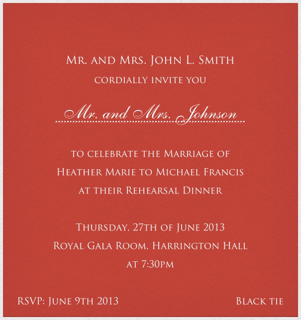 Baclava from Ankara - Free designs High Format red classic formal birthday invitation online with customizable text.