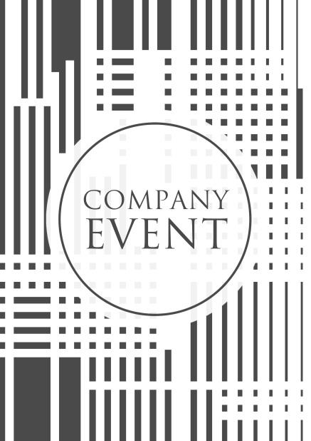Online Corporate invitation card with matrix design in bright colors. Grey.