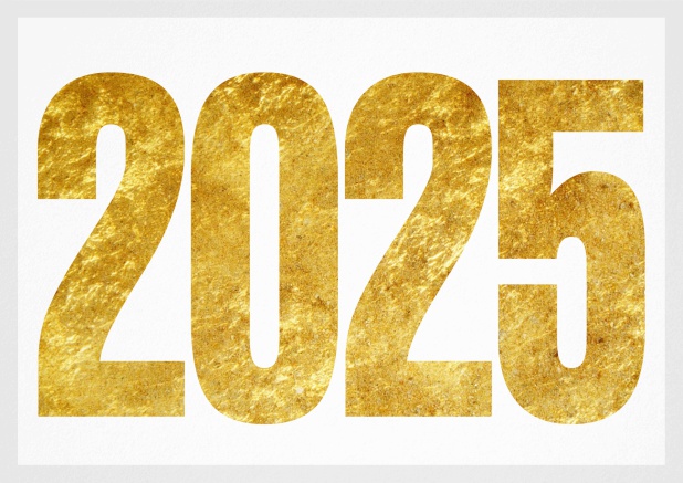 Greeting card with cut out 2025 Grey.