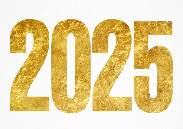 Greeting card with cut out 2025 White.