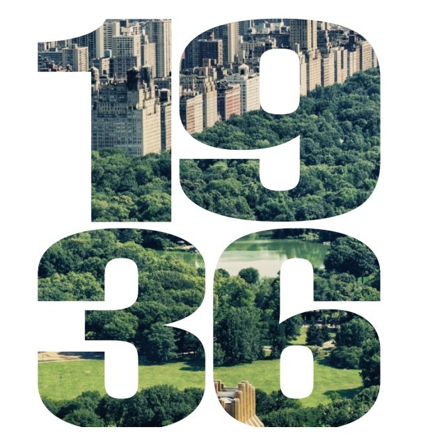 Online Einladungskarte mit ausgeschnittener 1936 für eigenes Foto