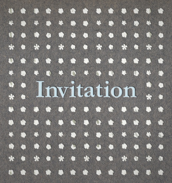 High Format Grey Spring Invitation card customizable with Drawn design background