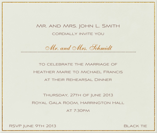 Paper color, classic Wedding Invitation Template.